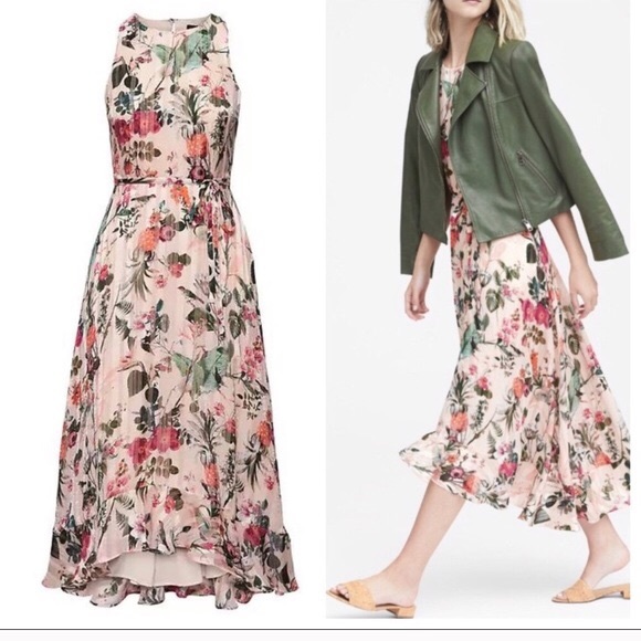 Banana Republic Dresses & Skirts - BANANA REPUBLIC sleeveless floral maxi dress pink